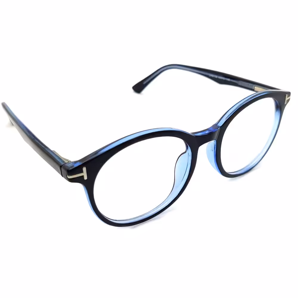 Alternative view of Black Bold Round Eyeglasses Online
