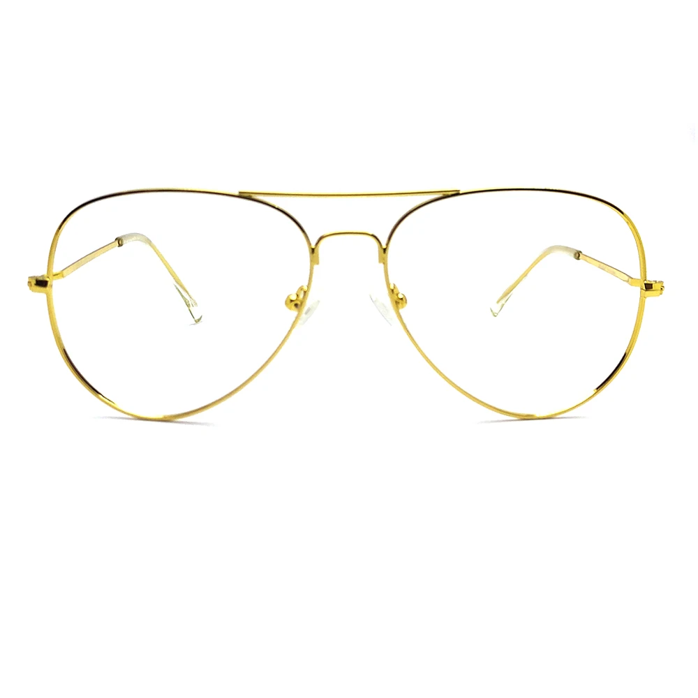 Turban friendly Golden Aviator Eyeglasses