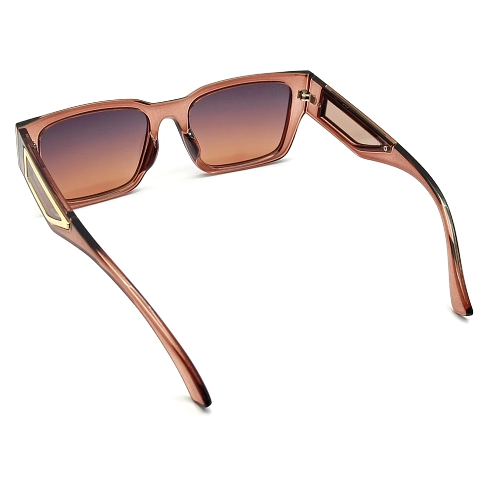 Brown Oversize Rectangular Sunglasses