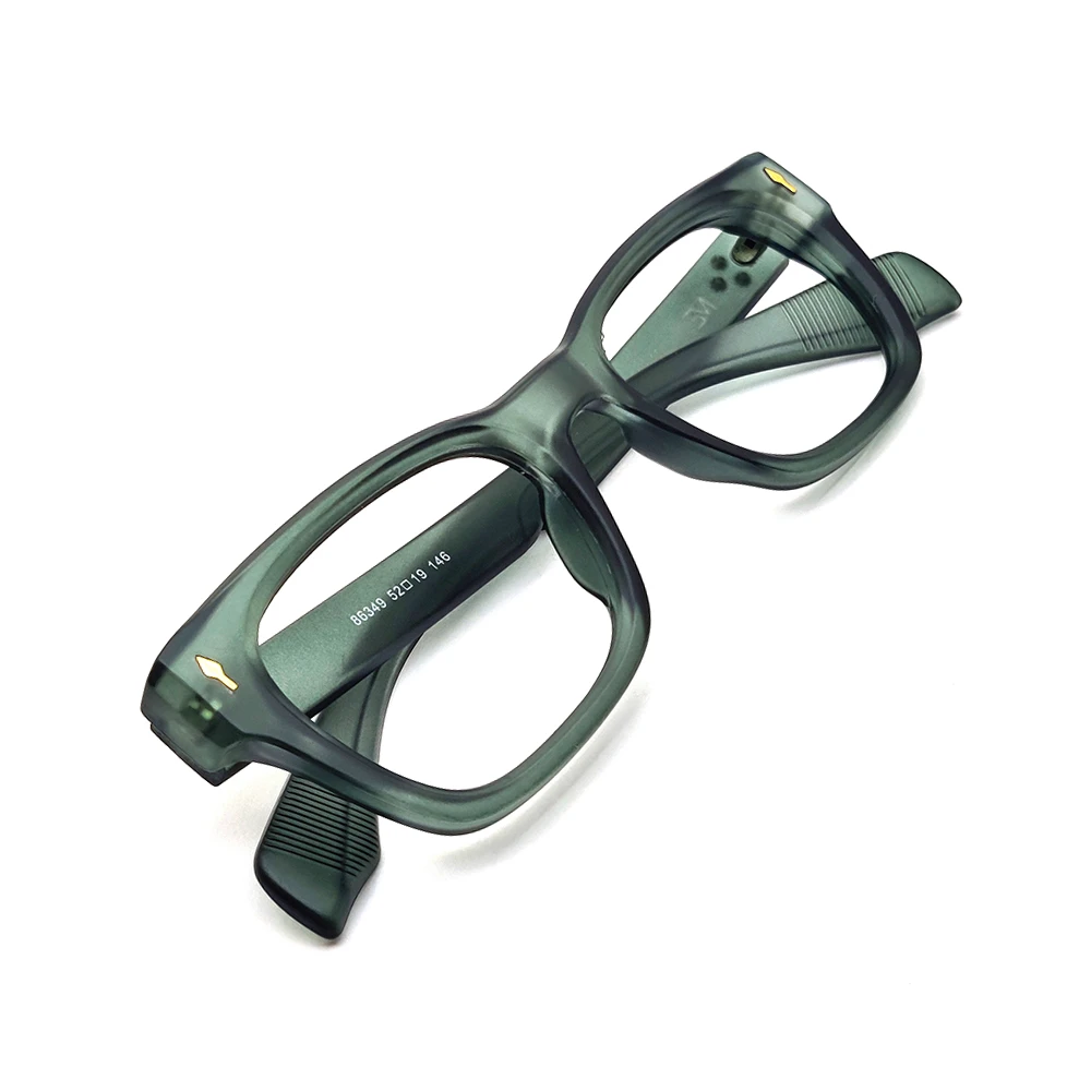 Green Bold Rectangular Eyeglasses Online