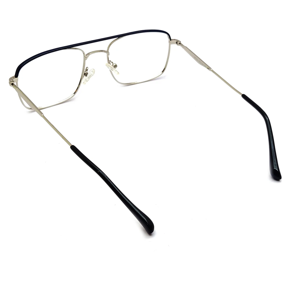 Silver Rectangular Metal Eyeglasses Online