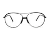Black Round Aviator Eyeglasses