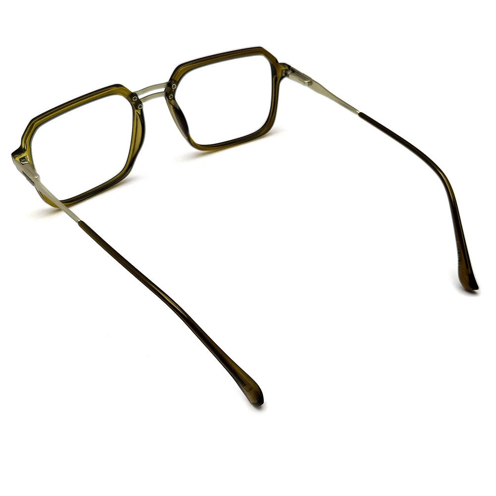 Army Green Rectangular Eyeglasses - 621028 | Chashmah.com