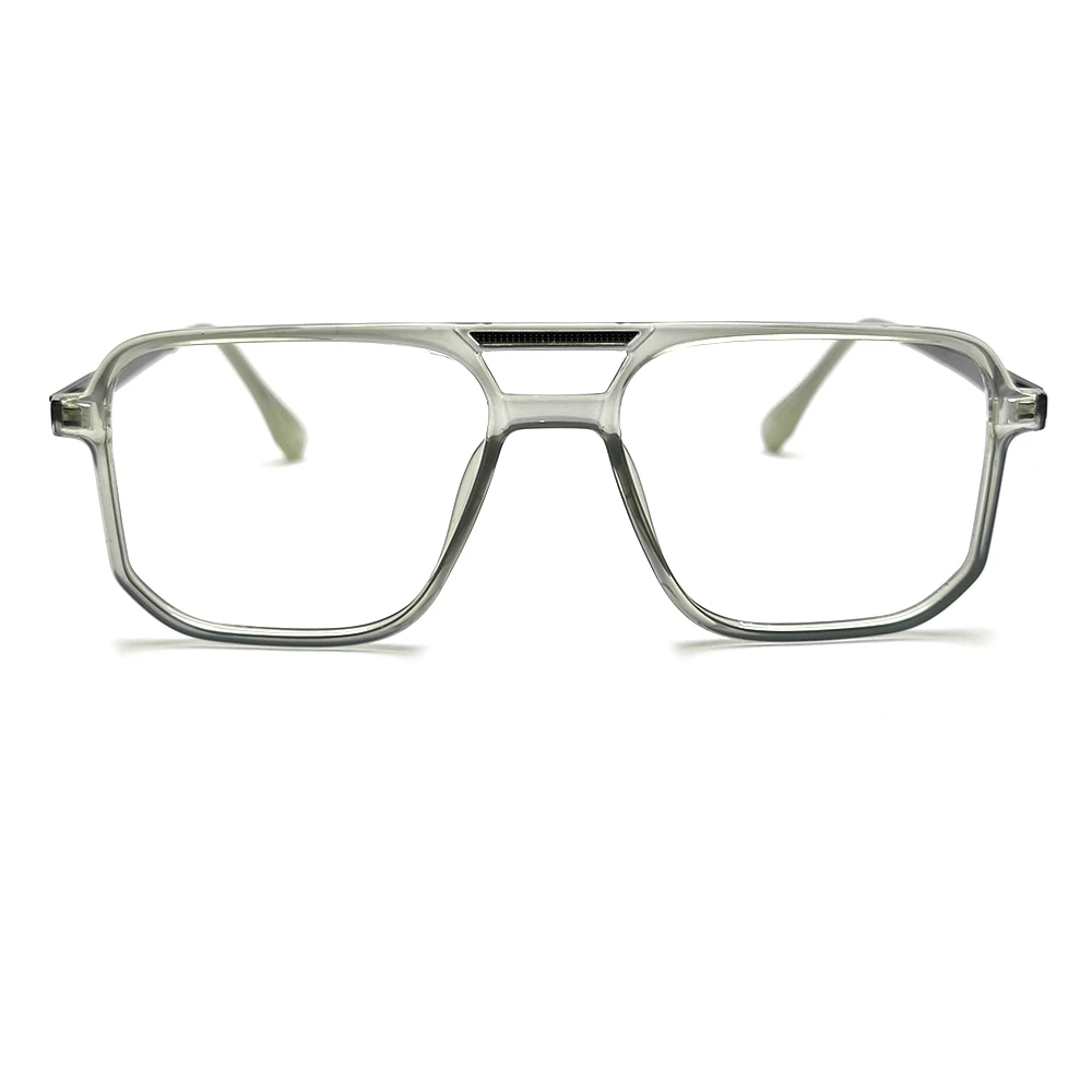 Glass Grey Square Eyeglasses Online