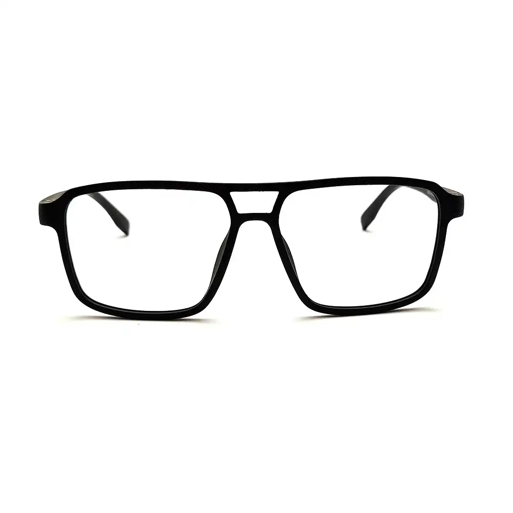 Black Matte Bold Eyeglasses at Chashmah.com