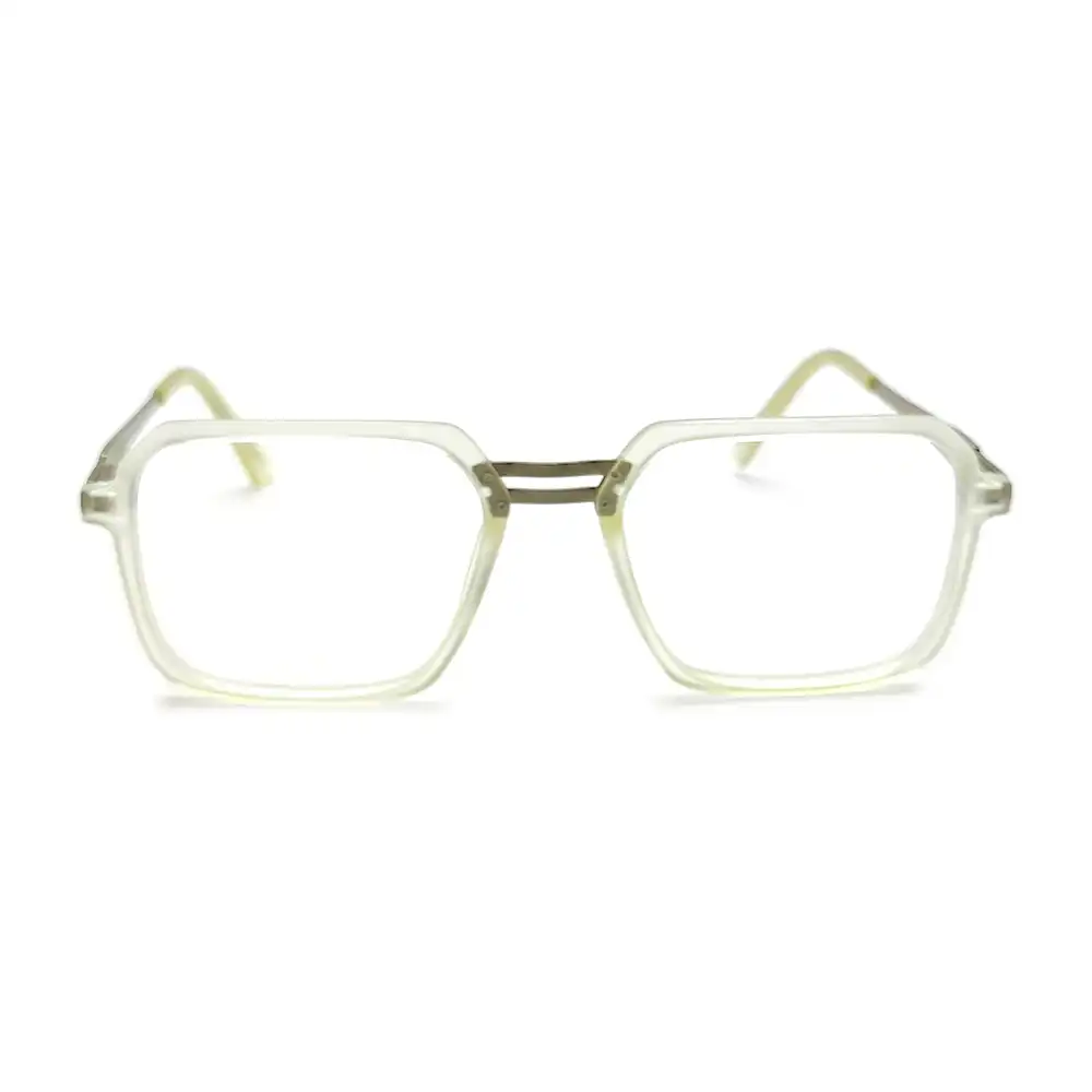 Lime Yellow Brown Rectangular Eyeglasses Online at Chashmah.com