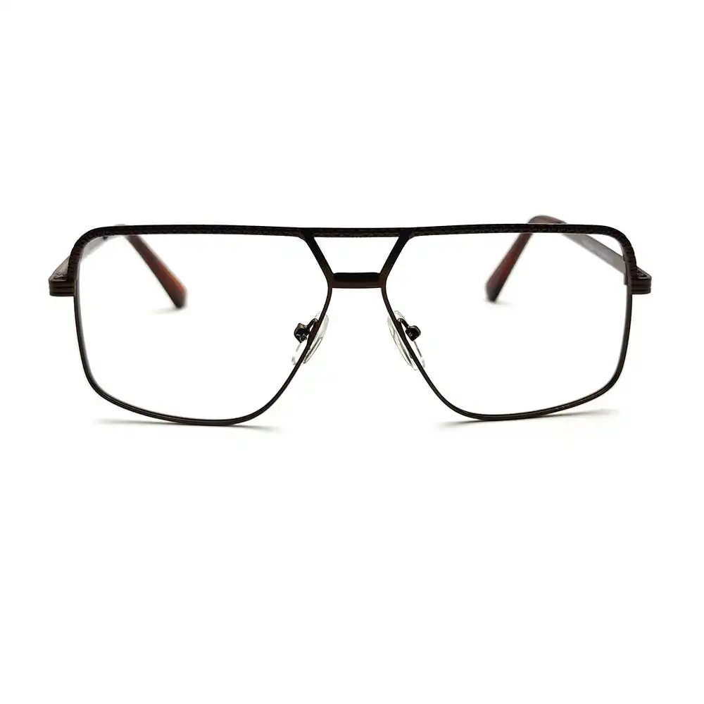 Brown Fancy Metal Eyeglasses At Chashmah.com
