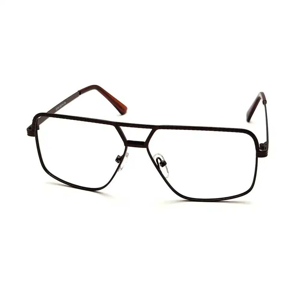 Brown Fancy Metal Eyeglasses At Chashmah.com