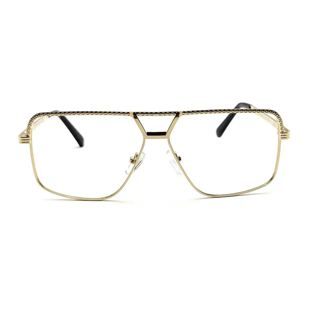 Golden Fancy Metal Eyeglasses At Chashmah.com