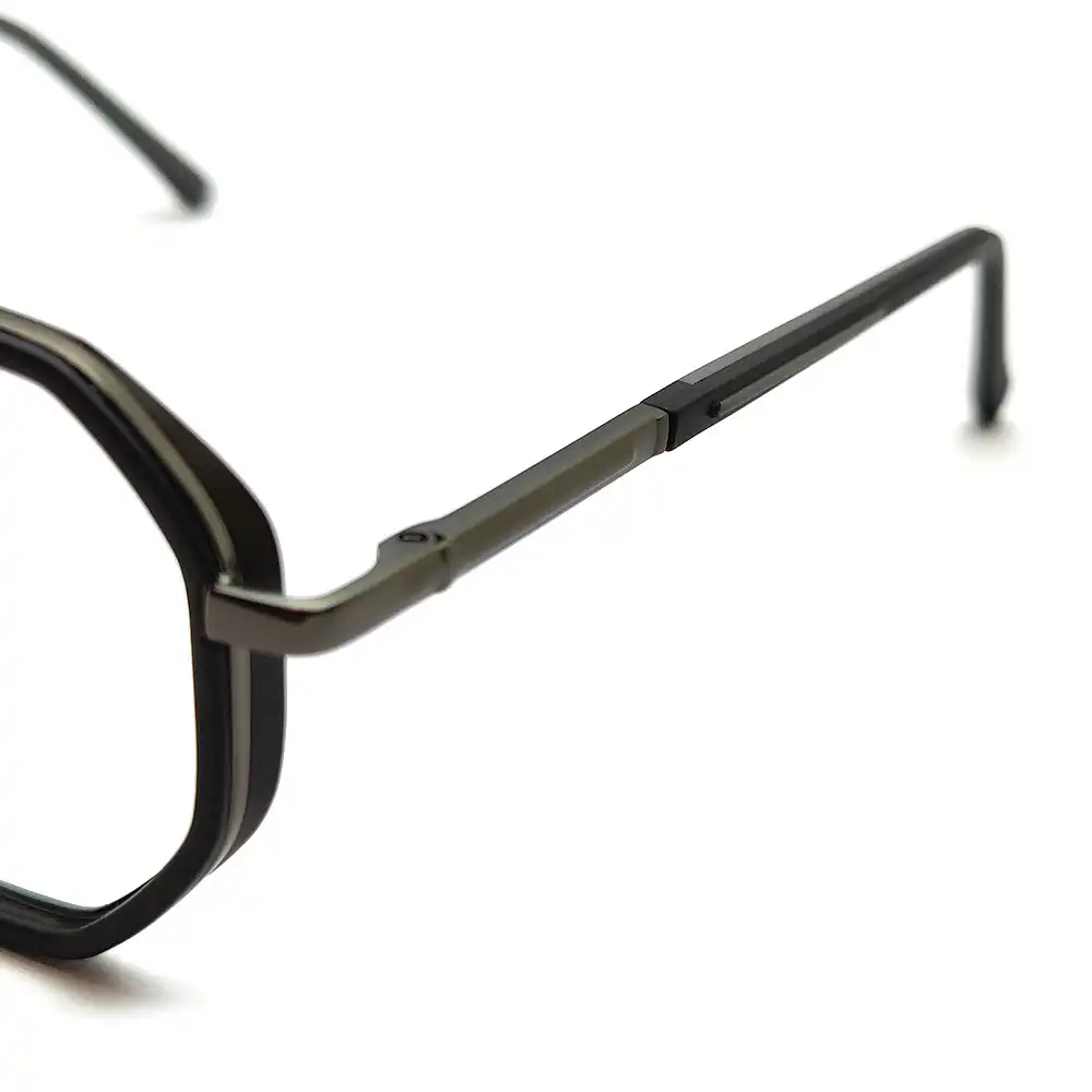 Black Hexagon Fashion Eyeglasses - 1018 5 Black Hexagon Fashion Eyeglasses