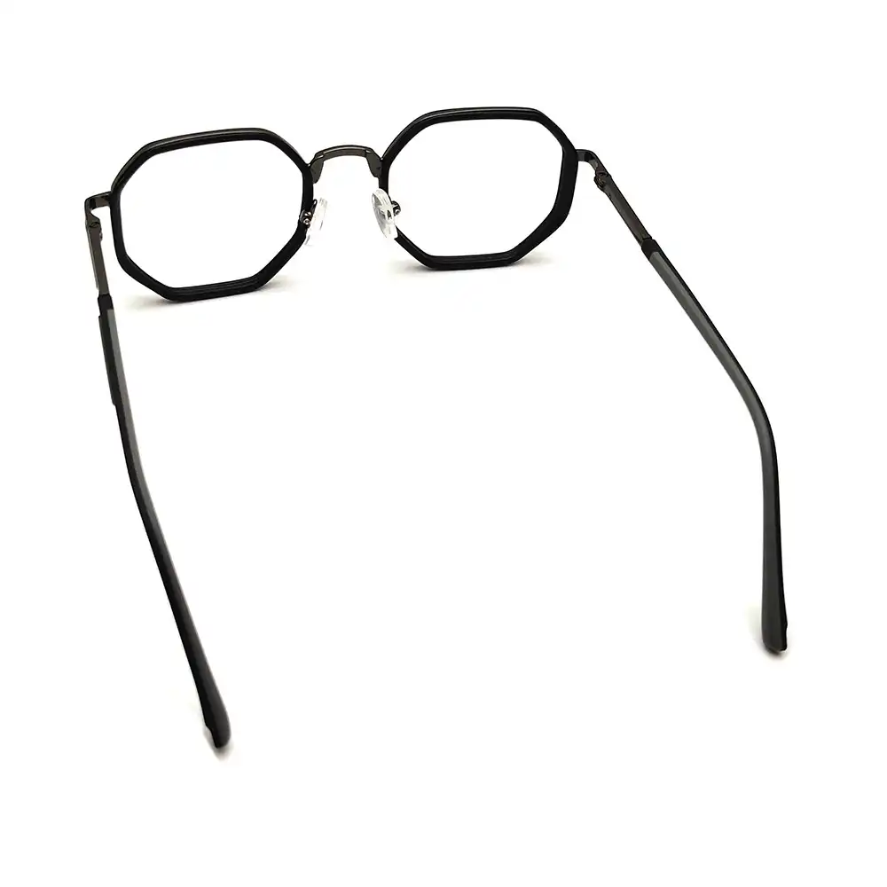 Black Hexagon Fashion Eyeglasses - 1018 7 Black Hexagon Fashion Eyeglasses