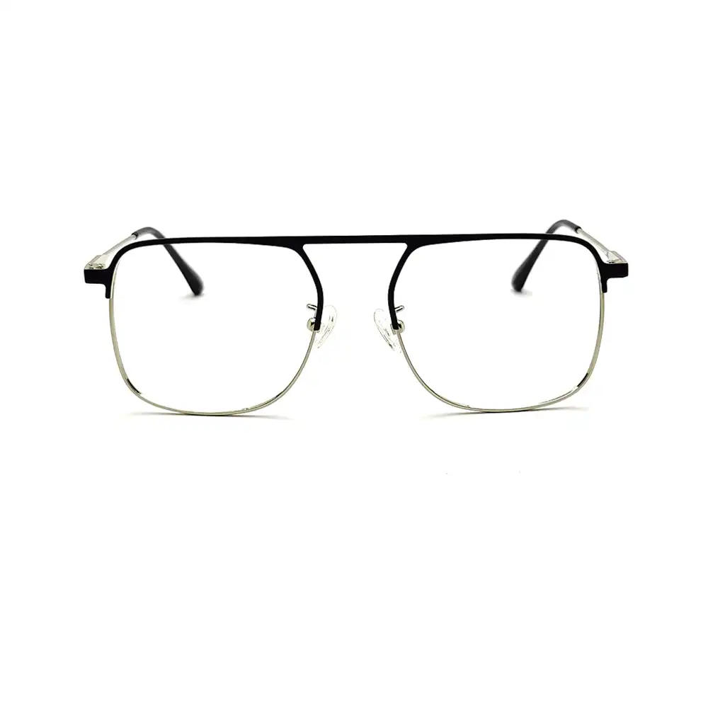 Premium Black Silver Eyeglasses at Chashmah.com