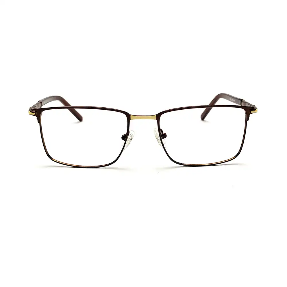 Premium Brown Metal Eyeglasses at Chashmah.com