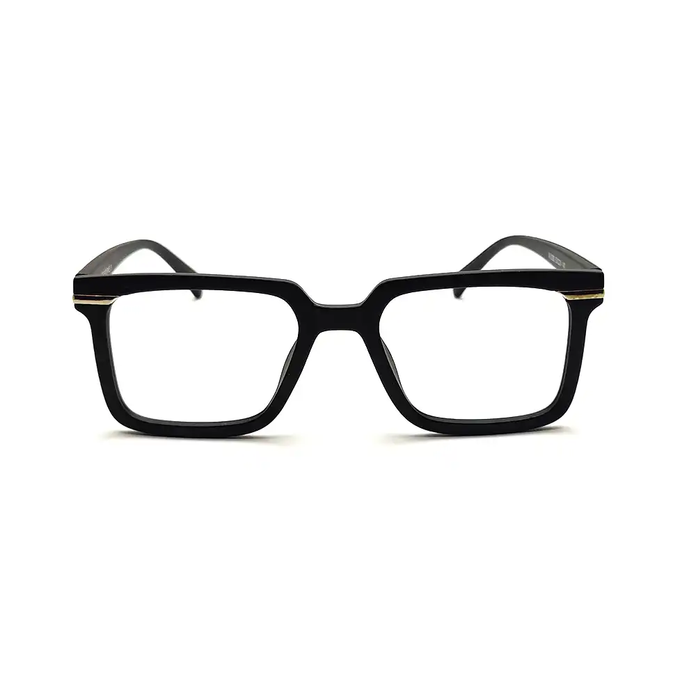 black Oversized Square Eyeglasses at Chashmah.com