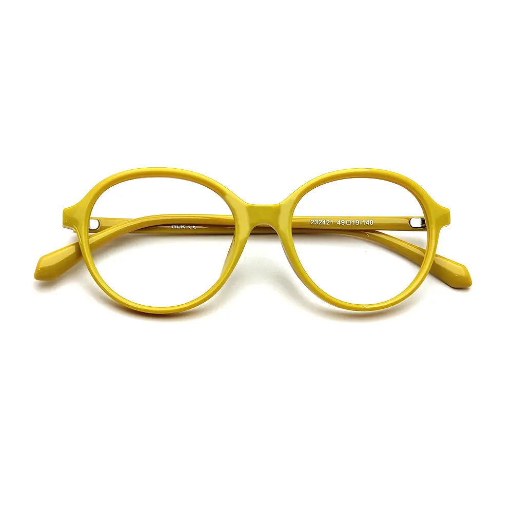 Yellow Round Shape Eyeglasses