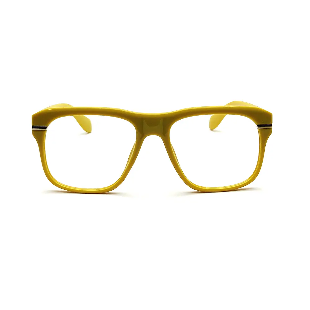 Yellow Bold OverSized Eyeglasses