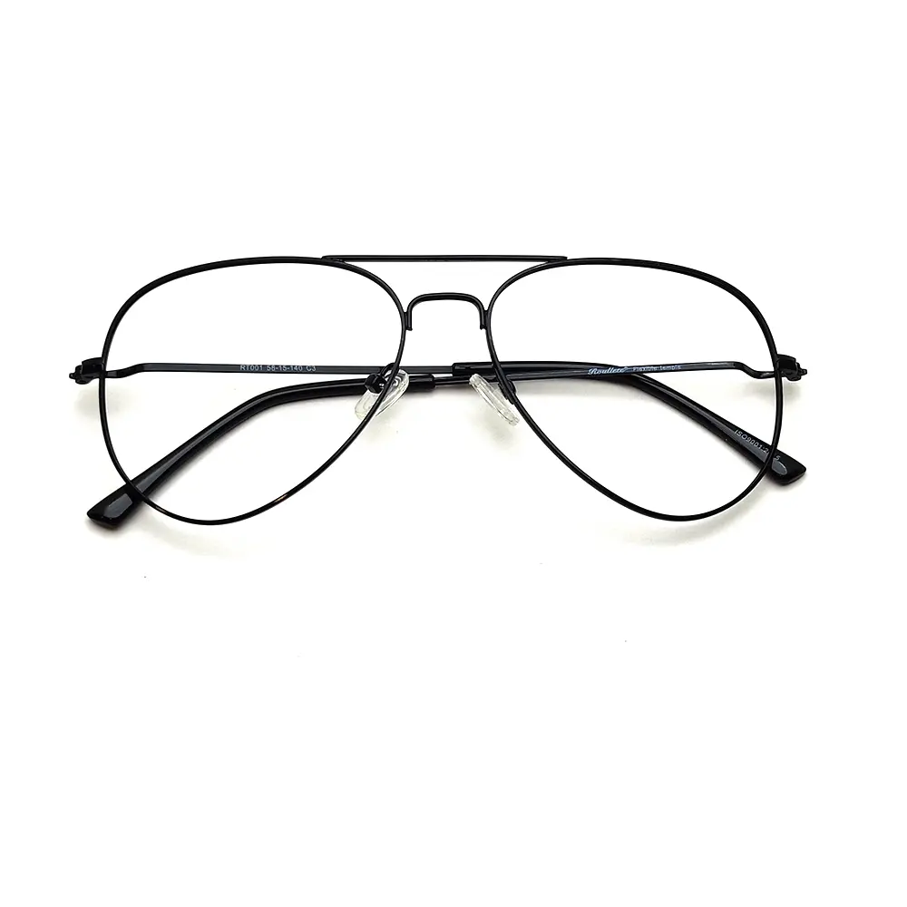 Black Rectangular Bold Eyeglasses - HL1006 | Chashmah.com