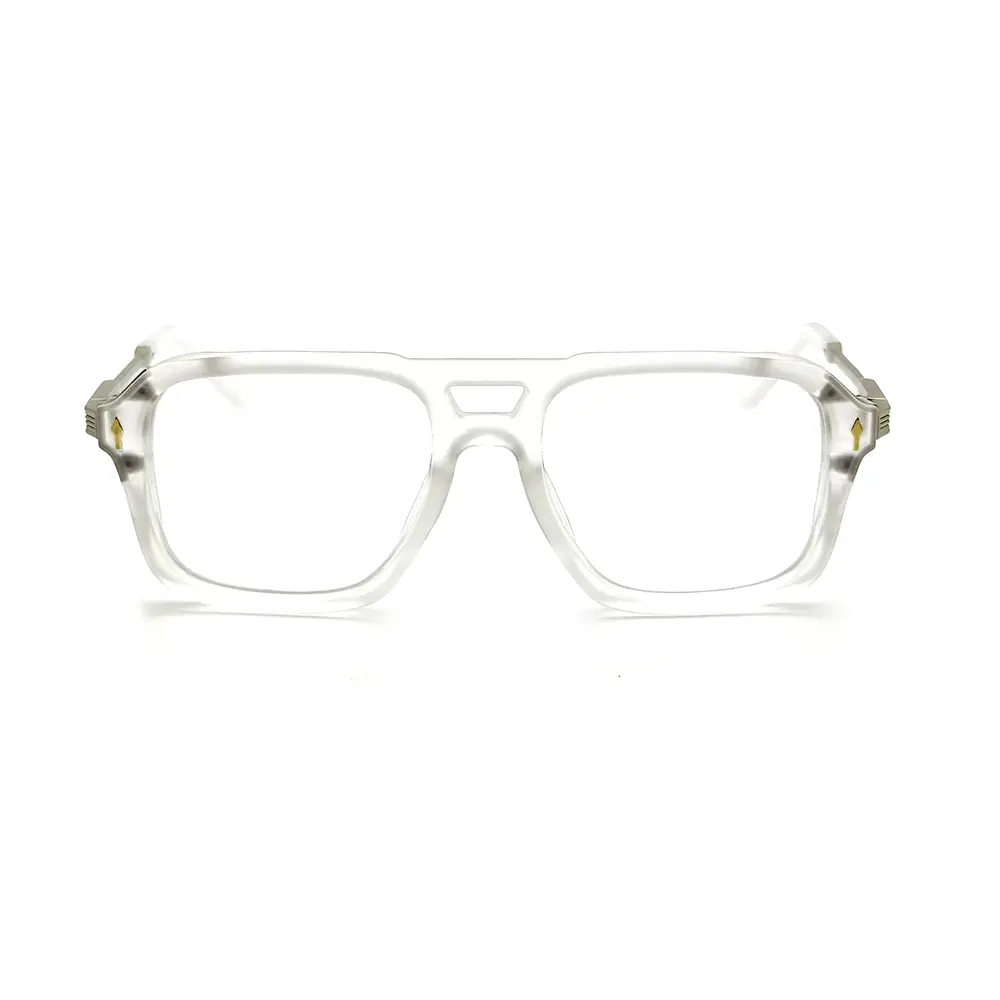 Matte White Fashion Eyeglasses at chashmah.com