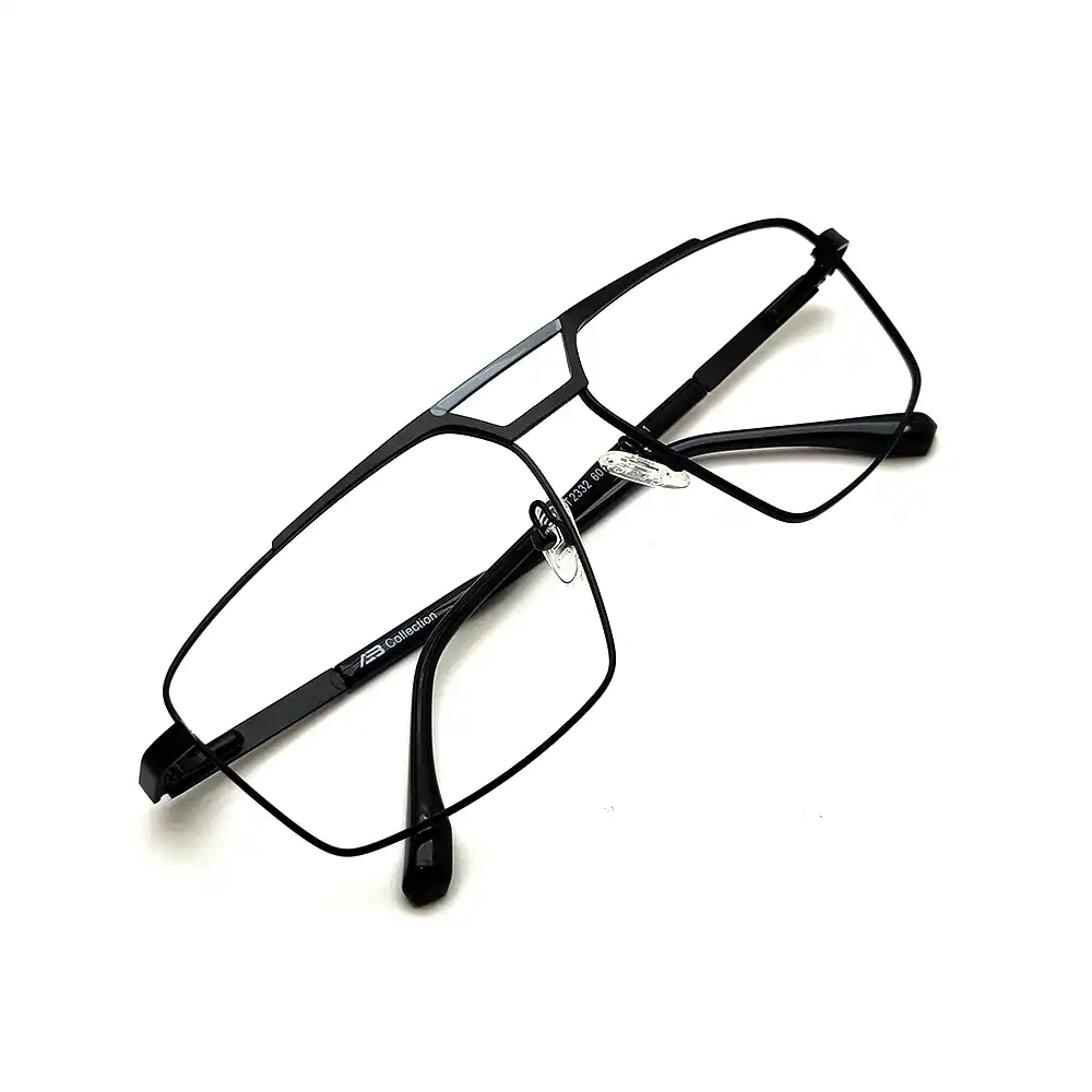 Oversize Wide Black Eyeglasses at chashmah