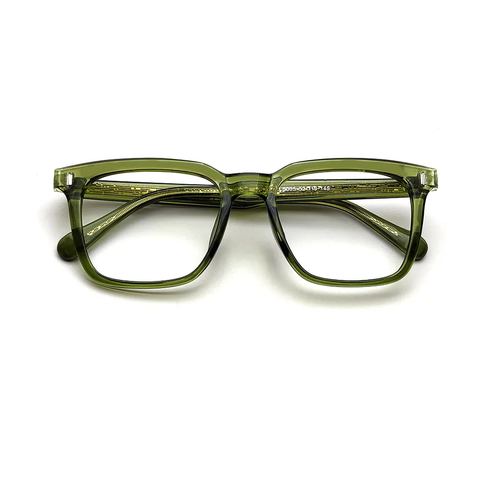 Electric Green Square Eyeglasses at chashmah.com