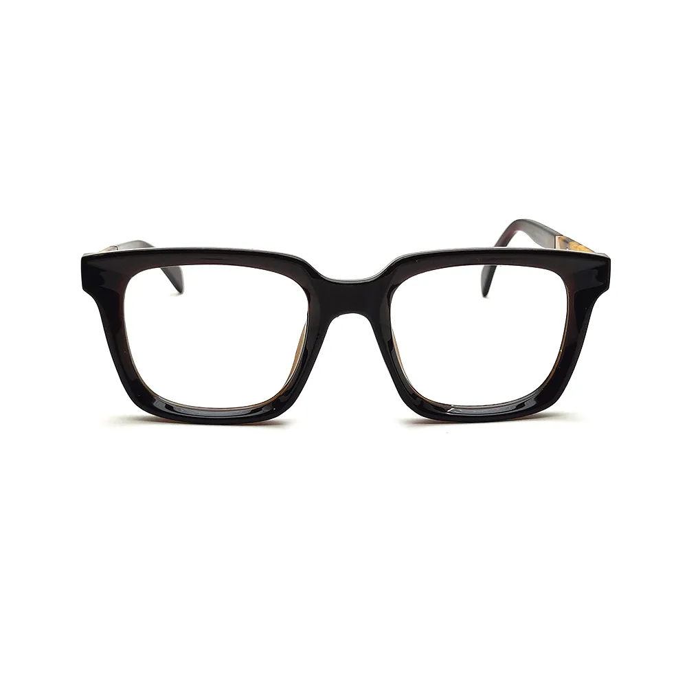 Bold Black Square Eyeglasses at chashmah