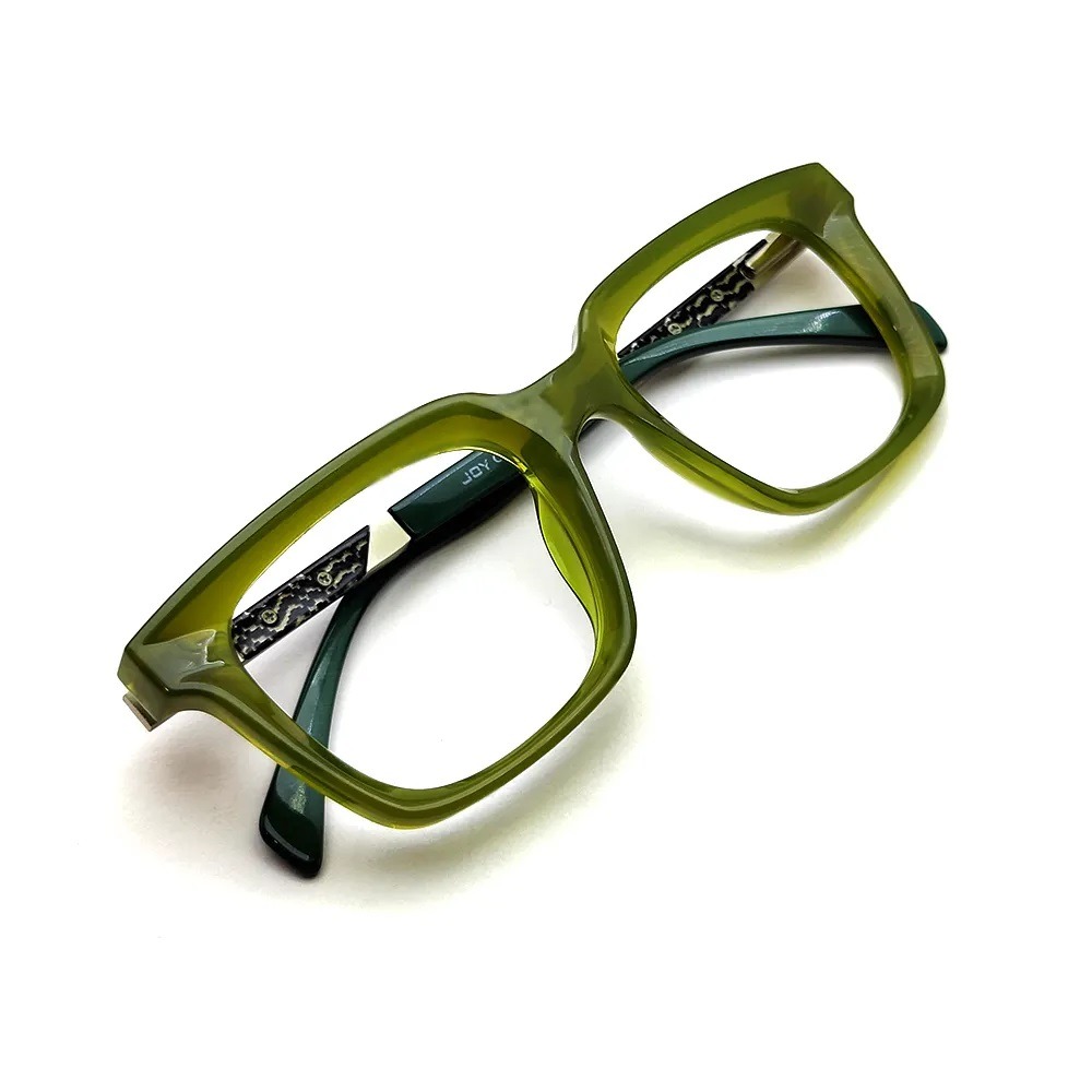 electric green eyeglass frame