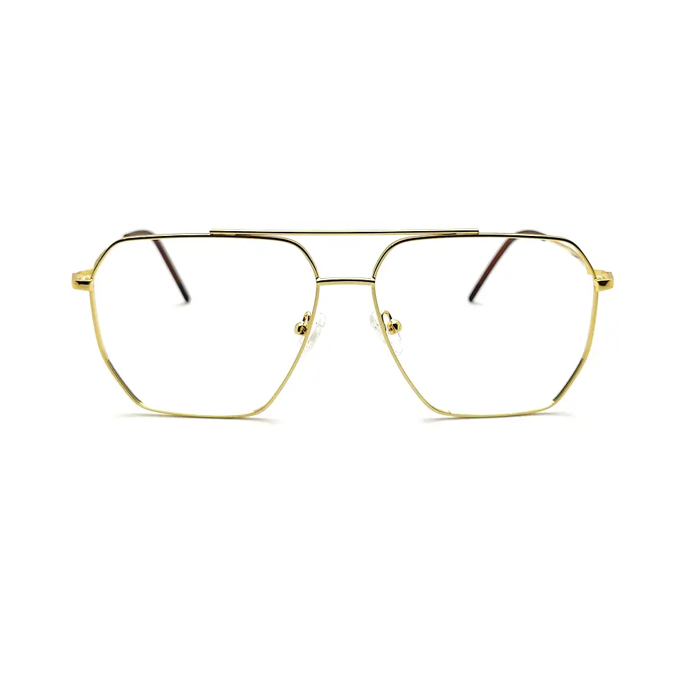 Oversized Golden Aviator Eyeglasses at chashmah