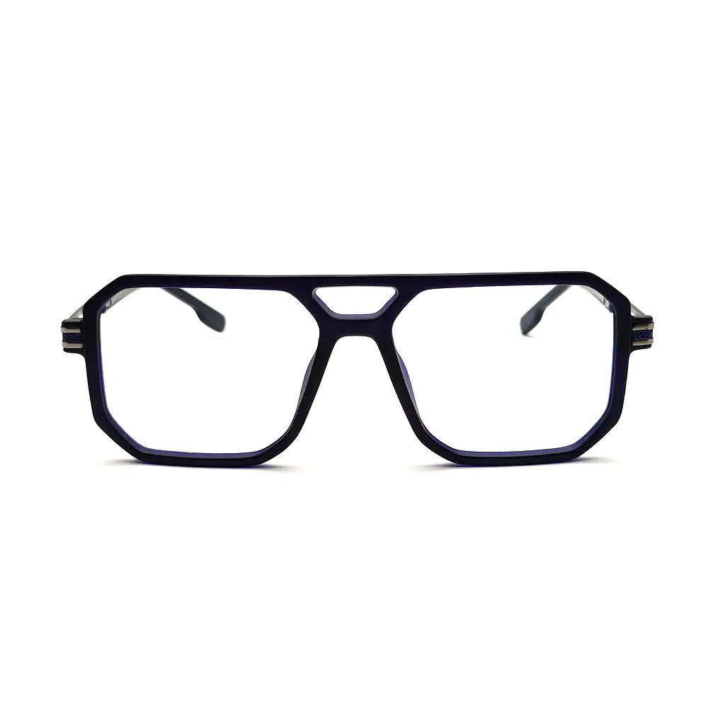 Blue Bold Aviator Eyeglasses at chashmah