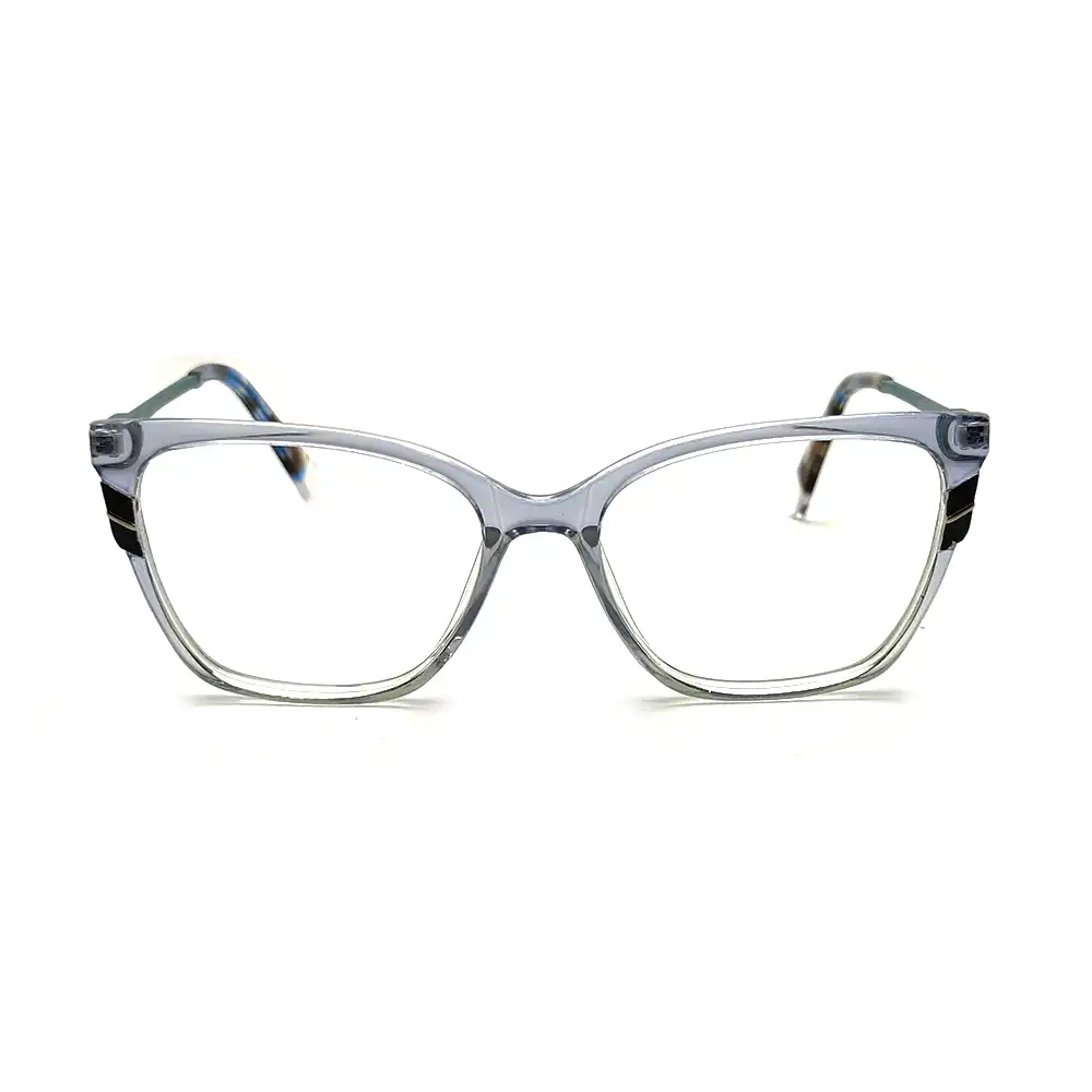 Glass Grey Cat Eyeglasses