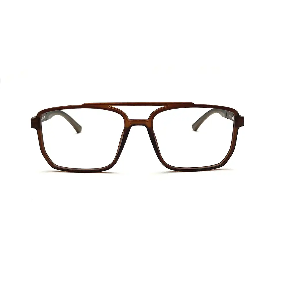 Bold Brown Aviators Eyeglasses