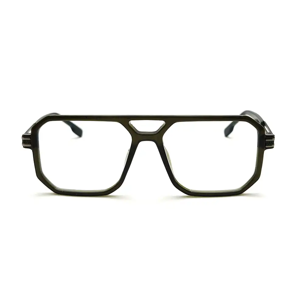 Olive Green Aviator Eyeglasses