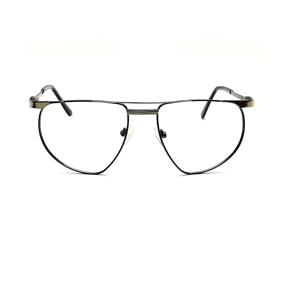 Silver Black Fancy Eyeglasses