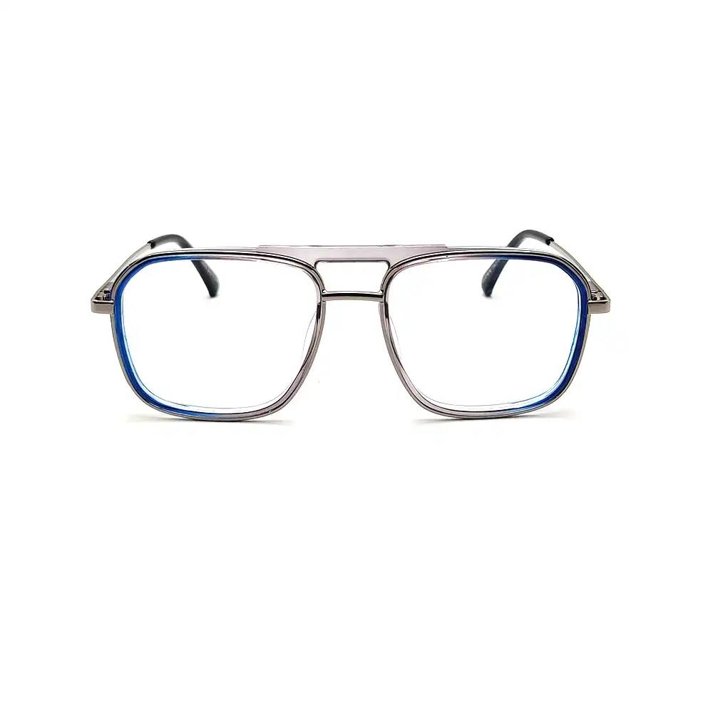 Blue Grey Large Eyeglasses