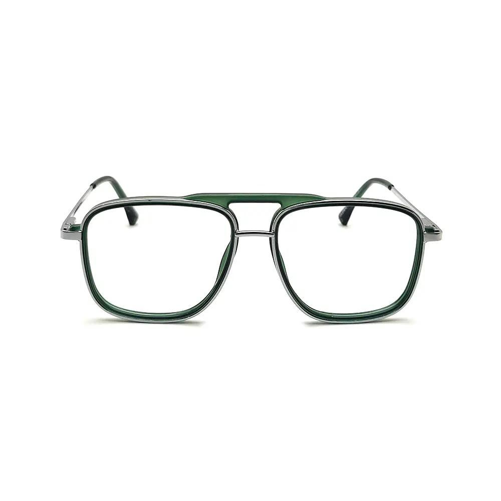 Green Bold Large Eyeglasses at chashmah