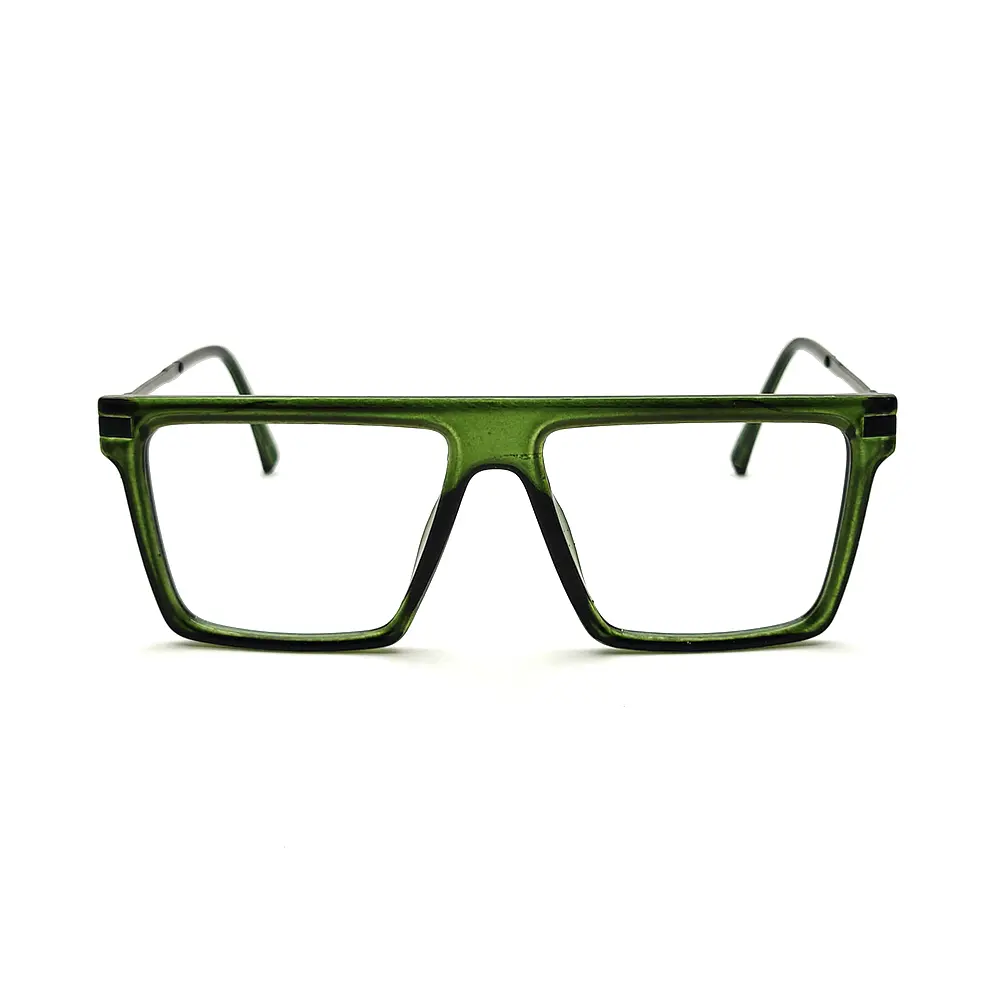 Olive Green Oversized Eyeglasses