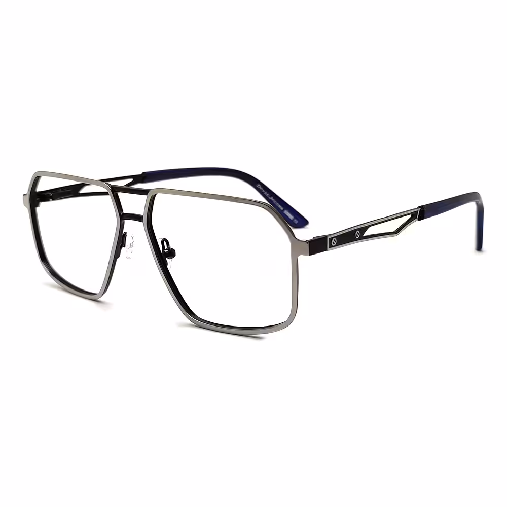 Silver Hip Hop Eyeglasses - 3308 6 Silver Hip Hop Eyeglasses at chashmah