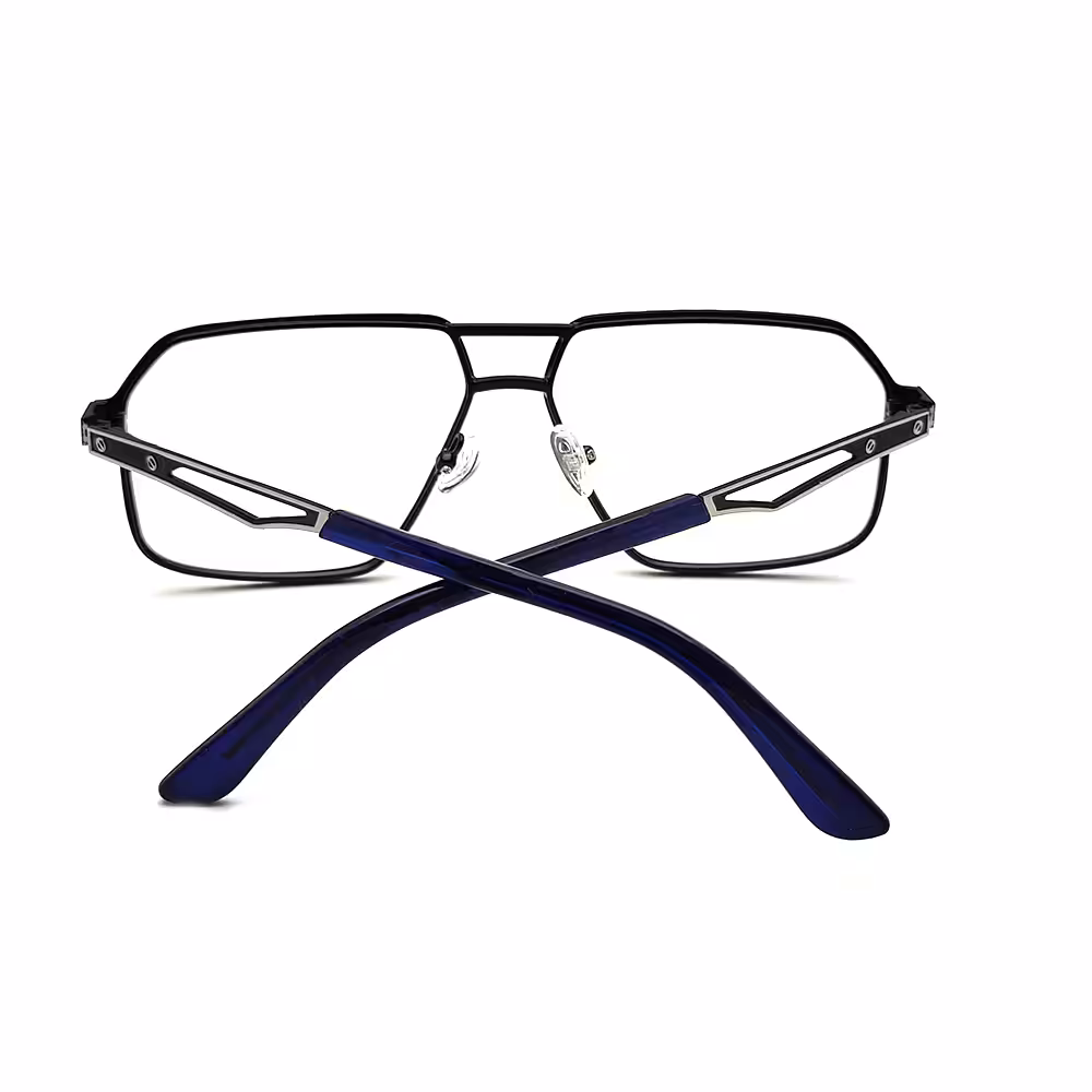 Silver Hip Hop Eyeglasses - 3308 8 Silver Hip Hop Eyeglasses at chashmah