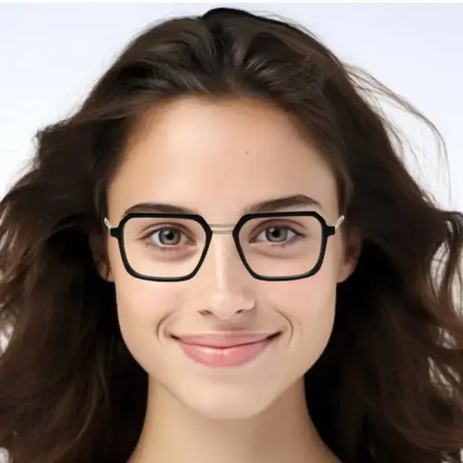 Black GENZ Modern Eyeglasses AT CHASHMAH