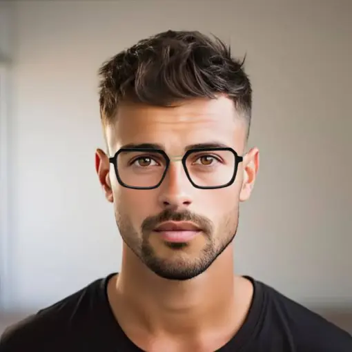 Black GENZ Modern Eyeglasses - 19206 - Image 11