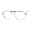Glass White Silver Aviator
