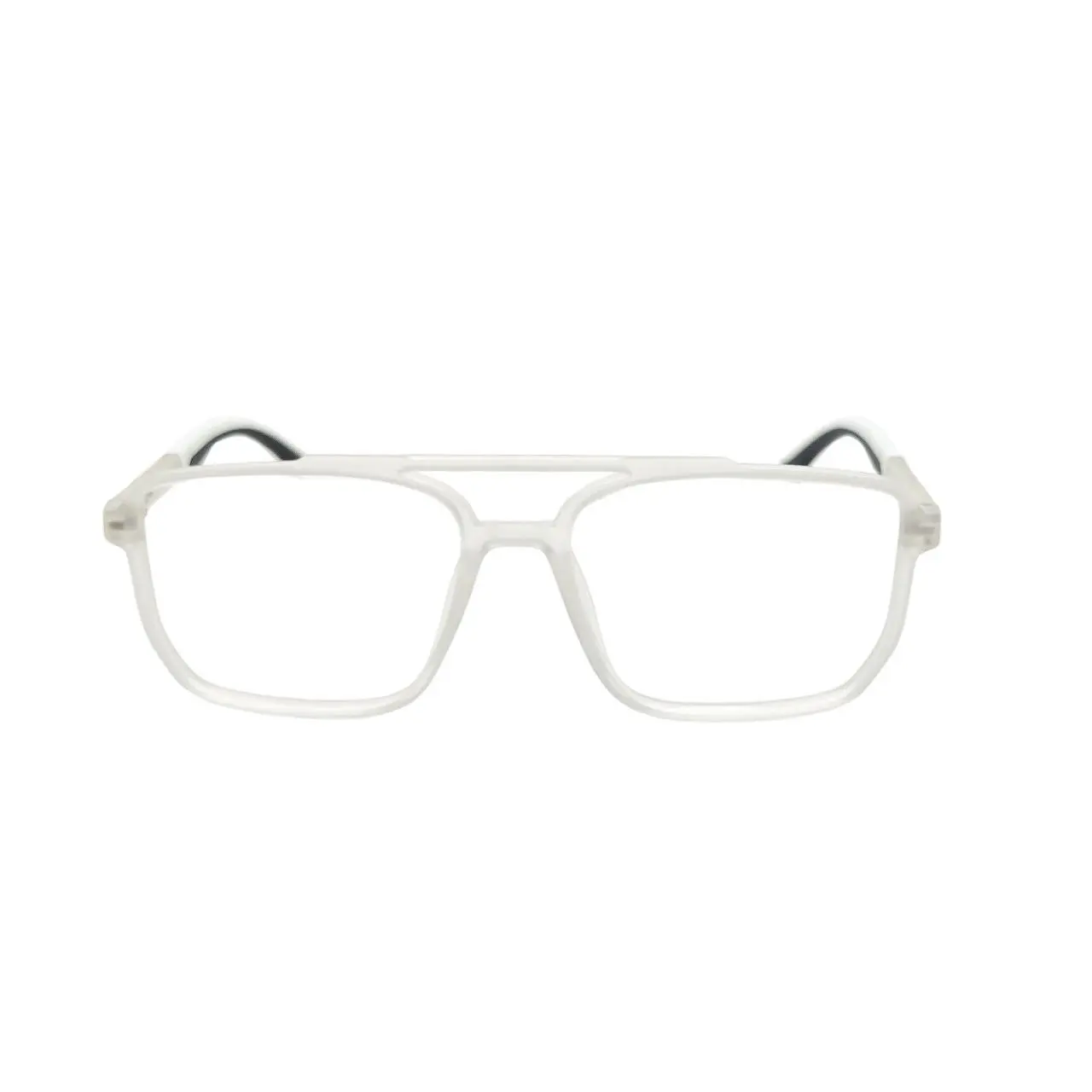 Matte White Aviators Eyeglasses