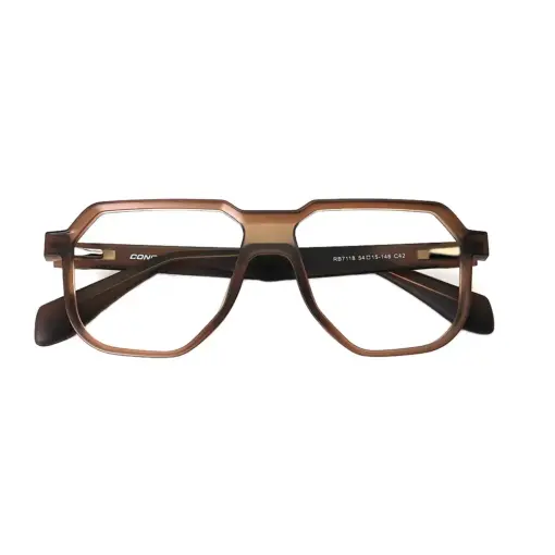 Premium Brown Bold Eyeglasses at chashma