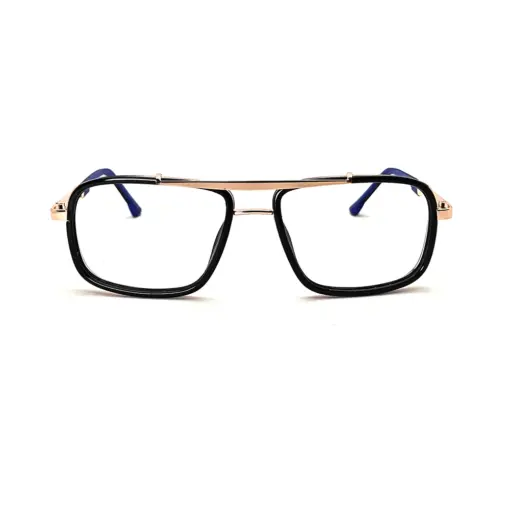 Black Gold Bold Eyeglasses at chashmah
