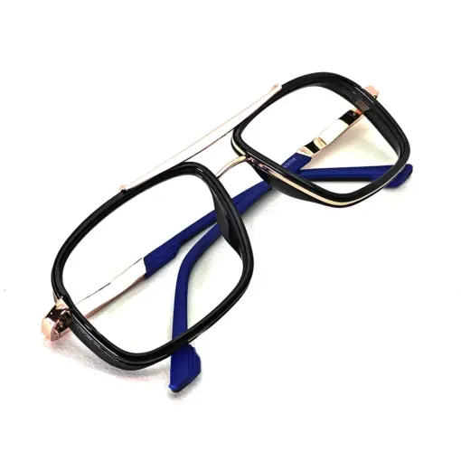 Black Gold Bold Eyeglasses at chashmah