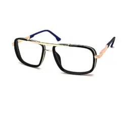 Black Gold Bold Eyeglasses at chashmah