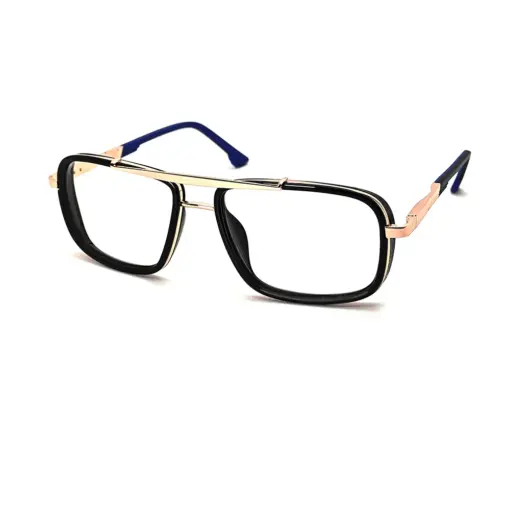 Black Gold Bold Eyeglasses at chashmah