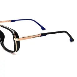 Black Gold Bold Eyeglasses at chashmah