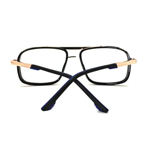 Black Gold Bold Eyeglasses at chashmah