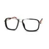 Black Silver Bold Eyeglasses at chashmah