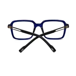 Blue Retro Square Eyeglasses at chashmah
